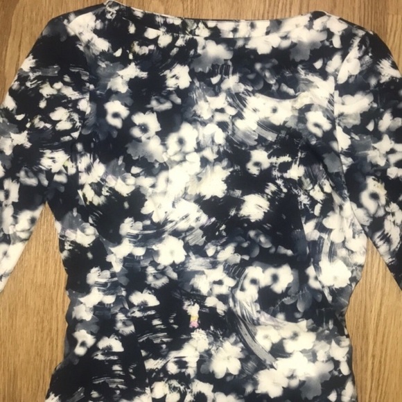 💄ZARA💄 BLUE-GRAY FLORAL SHEATH DRESS💄 - Picture 5 of 7